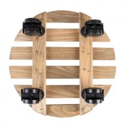 Esschert Design Pots, Cache-pots Et Jardinières D'extérieur Support Plantes à Roulettes Rond 29 Cm -Parasols Soldes Magasin support plantes a roulettes rond 29 cm 2