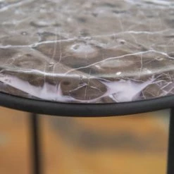 Outsunny Pots, Cache-pots Et Jardinières D'extérieur Support Pot De Fleurs 3 Pièces Métal époxy Plateaux Aspect Marbre Gris -Parasols Soldes Magasin support pot de fleurs 3 pieces metal epoxy plateaux aspect marbre gris 4