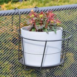 Esschert Design Pots, Cache-pots Et Jardinières D'extérieur Support Pot Rond Pour Balcon 11cm -Parasols Soldes Magasin support pot rond pour balcon 11cm 2