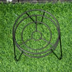 Outsunny Pots, Cache-pots Et Jardinières D'extérieur Supports De Pots De Fleurs Design En épingle Métal époxy Noir -Parasols Soldes Magasin supports de pots de fleurs design en epingle metal epoxy noir 5