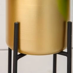 Outsunny Pots, Cache-pots Et Jardinières D'extérieur Supports De Pots De Fleurs Design Lot De 3 - Métal époxy Noir Doré -Parasols Soldes Magasin supports de pots de fleurs design lot de 3 metal epoxy noir dore 3