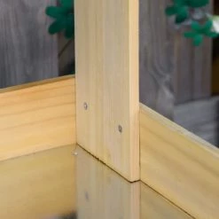 Outsunny Pots, Cache-pots Et Jardinières D'extérieur Table De Rempotage 2 étagères Plateau Tôle Acier Sapin Pré-huilé -Parasols Soldes Magasin table de rempotage 2 etageres plateau tole acier sapin pre huile 5