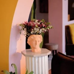 DOIY Pots, Cache-pots Et Jardinières D'extérieur Vase Cache Pot Apollo Porcelaine Beige -Parasols Soldes Magasin vase cache pot apollo porcelaine beige 2