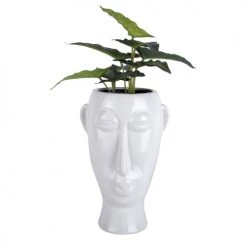 Present Time Pots, Cache-pots Et Jardinières D'extérieur Vase Cache-pot En Céramique Blanche H27,2cm -Parasols Soldes Magasin vase cache pot en ceramique blanche h27 2cm 5