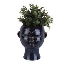 Present Time Pots, Cache-pots Et Jardinières D'extérieur Vase Cache-pot Masque Rond Céramique Marron -Parasols Soldes Magasin vase cache pot masque rond ceramique marron 1